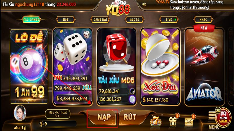 Lý do nên nạp tiền Yo88